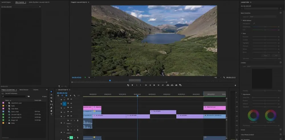 interface for video editing software used by SEO-graphic production