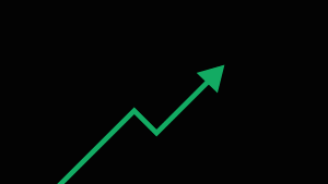 upward arrow - conversion rate - motion design upward arrow representing the upward curve of the conversion rate obtained thanks to motion design