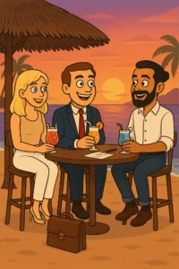 business meeting with a service outsourcing company in Mauritius